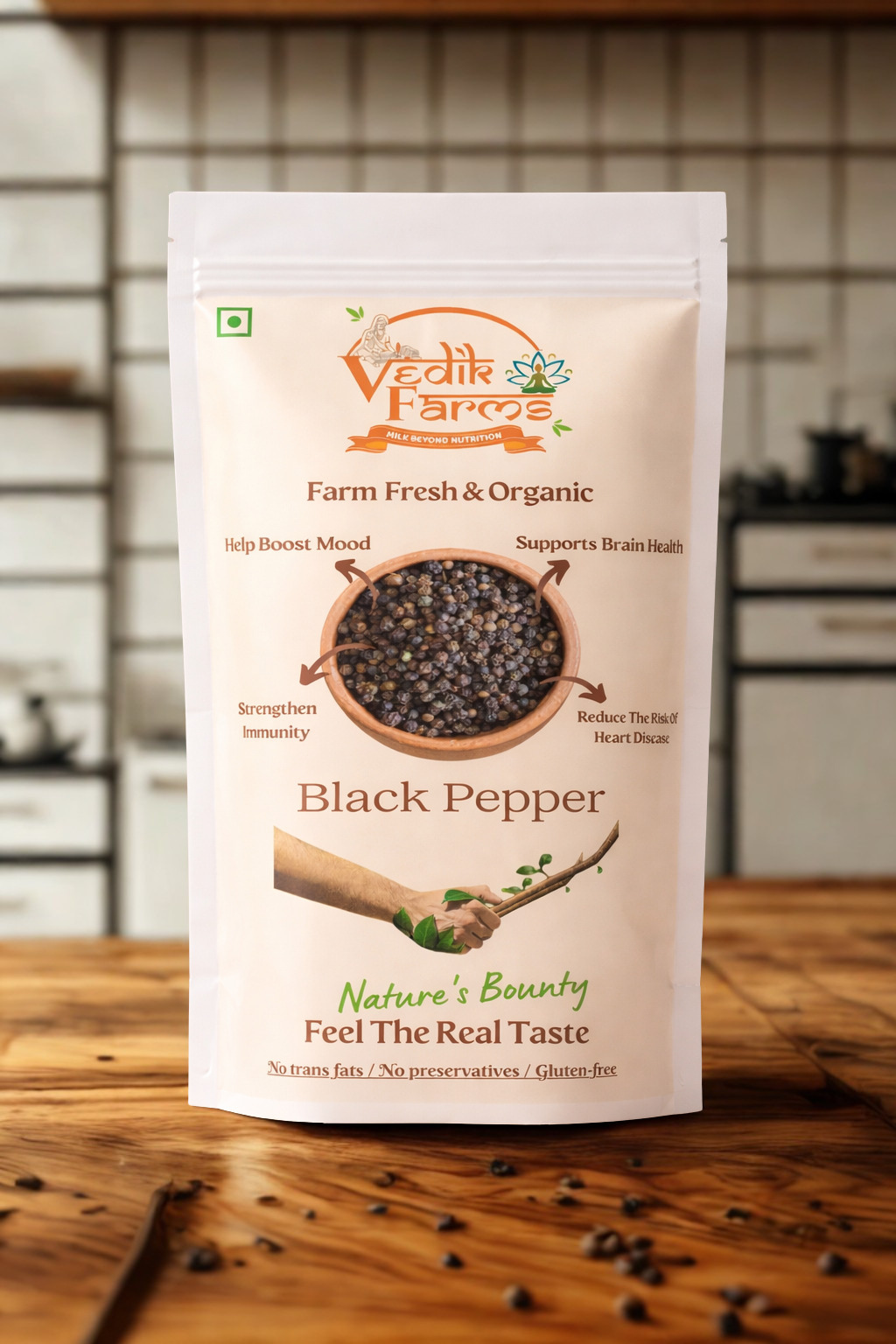 organic black pepper